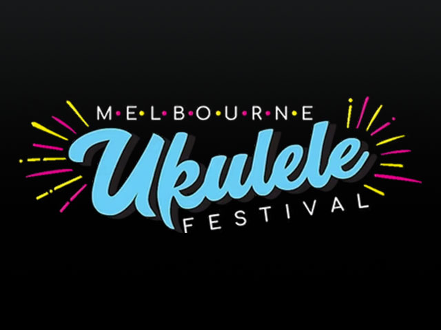 Melbourne Ukulele Festival logo on a dark background