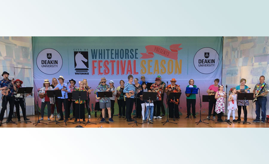 Guitar Start students on stage performing